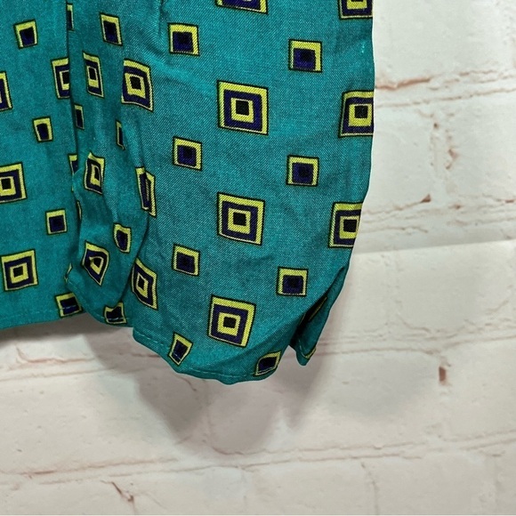 Vintage C.M Shapes Tank Top Womens 24 Green Boxy Made In USA - Picture 7 of 11